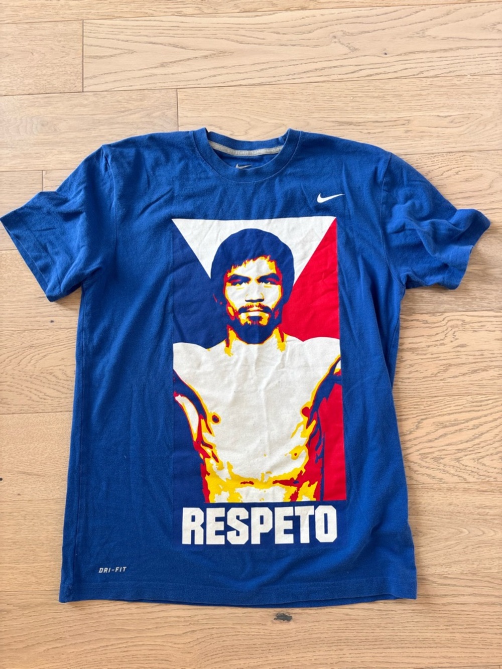 Nike Blue 'Respeto' Graphic Short Sleeve Tee
